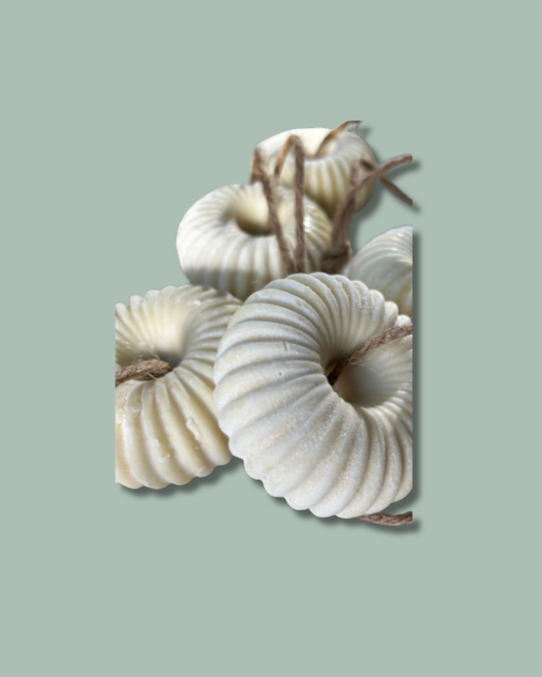 Gift Set Spiraalzeep Puur met rond keramieken zeepschaal